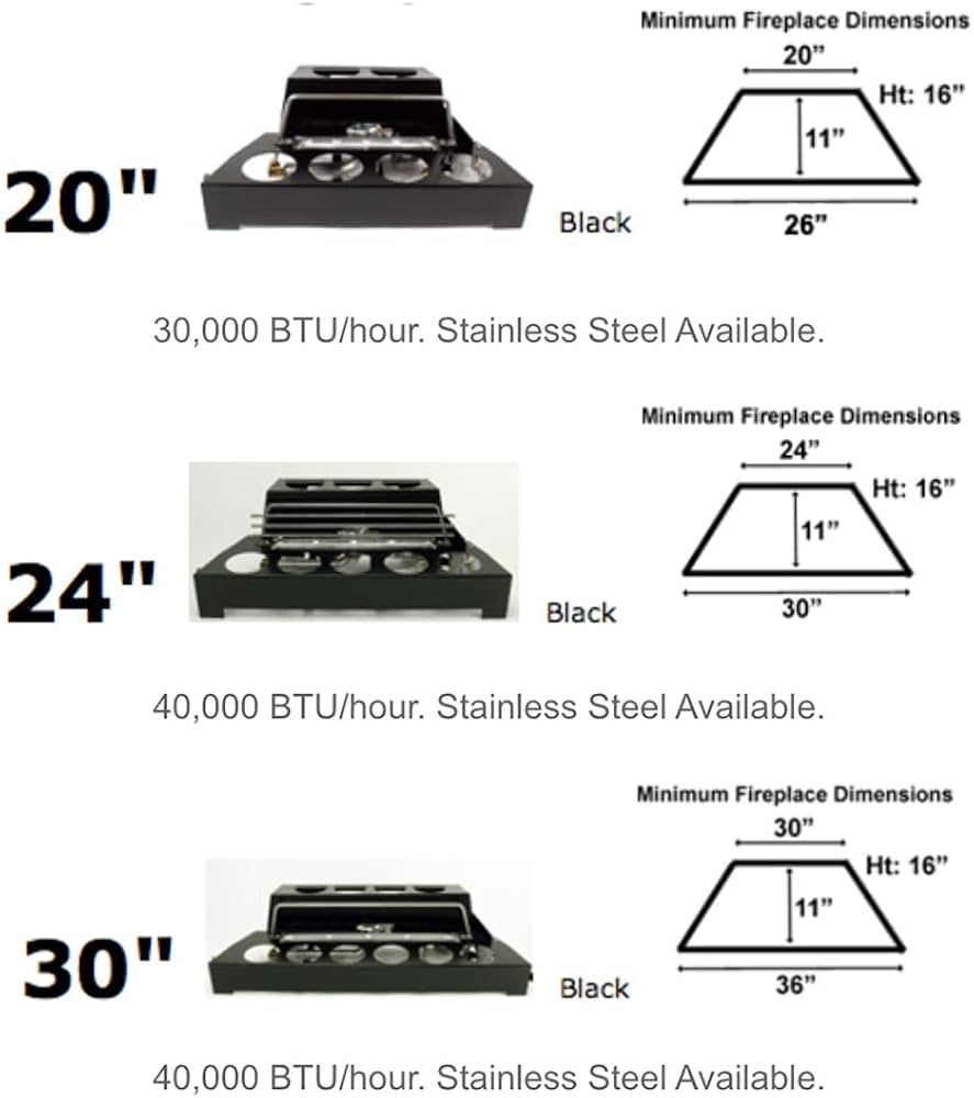 Amazon.com: Rasmussen Vent Free Fireballs Burner Kit (AFB30-BL